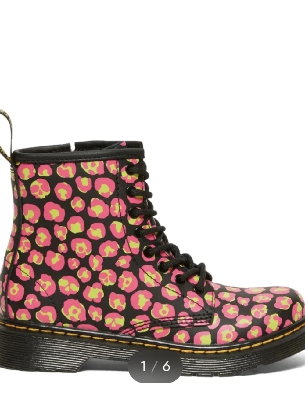 Dr. Martens 1460 Leopard Hydro Lace Bootie Pink 5 NWOB - Picture 2 of 10